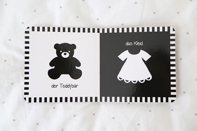 Meine Sachen – Kontraste: Kontrastbuch für Babys · kontrastreiche Bilder angepasst an Babyaugen · Schwarz Weiß Buch für Neugeborene · Mein erstes Bilderbuch · Montessori Buch - Abbildung 1