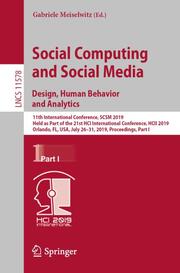 Social Computing and Social Media. Design, Human Behavior and Analytics