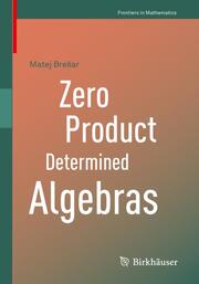Zero Product Determined Algebras - Cover