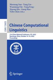 Chinese Computational Linguistics - Cover