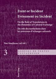 Event or Incident- Evénement ou Incident - Cover
