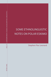 Some Ethnolinguistic Notes on Polar Eskimo - Cover