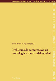 Problemas de demarcación en morfología y sintaxis del español - Cover