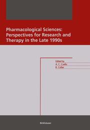 Pharmacological Sciences: Perspectives for Research and Therapy in the Late 1990s - Cover