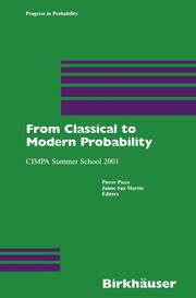 From Classical to Modern Probability - Cover