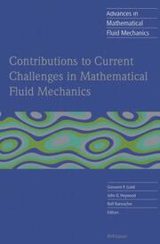Contributions to Current Challenges in Mathematical Fluid Mechanics - Cover