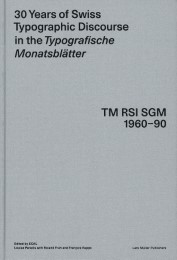 30 Years of Swiss Typographic Discourse in the Typografische Monatsblätter - Cover