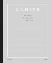 Cahier - Cover