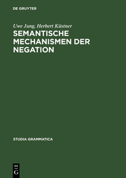 Semantische Mechanismen der Negation - Cover