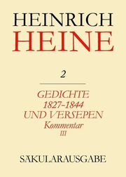 Gedichte 1827-1844 und Versepen.Kommentar III - Cover