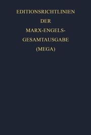 Editionsrichtlinien der Marx-Engels-Gesamtausgabe (MEGA)