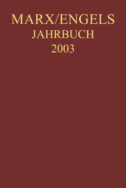 Marx-Engels-Jahrbuch 2003 - Cover