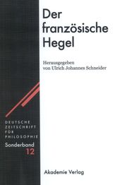 Der französische Hegel - Cover