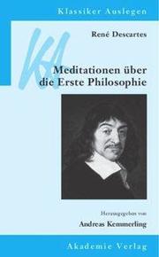 Meditationen über die Erste Philosophie - Cover