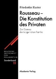 Rousseau - Die Konstitution des Privaten - Cover