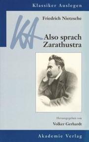 Friedrich Nietzsche: Also sprach Zarathustra - Cover