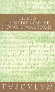 Über die Gesetze/Stoische Paradoxien - Cover