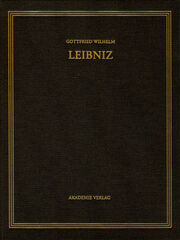 Gottfried Wilhelm Leibniz - Sämtliche Schriften und Briefe / Januar - September 1704 - Cover