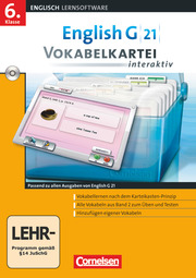 English G 21 - Vokabelkarteien interaktiv - Lernsoftware zu allen Ausgaben - Band 2: 6. Schuljahr - Cover