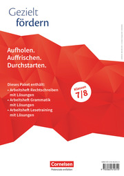 Gezielt fördern - Lern- und Übungshefte Deutsch - 7./8. Schuljahr - Cover