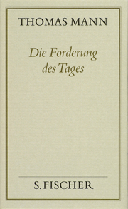 Die Forderung des Tages - Cover