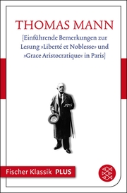 Einführende Bemerkungen zur Lesung »Liberté et Noblesse» und »Grace Aristocratique« in Paris