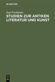 Studien zur antiken Literatur und Kunst - Cover