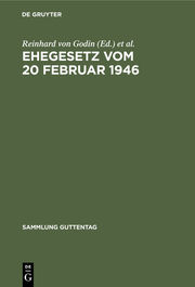 Ehegesetz vom 20 Februar 1946 - Cover