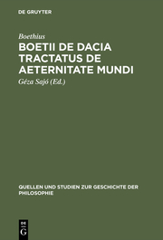 Boetii de Dacia Tractatus de alternitate mundi - Cover