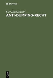 Anti-Dumping-Recht - Cover
