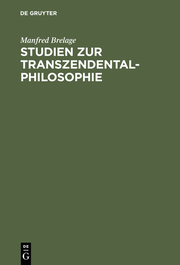 Studien zur Transzendentalphilosophie - Cover
