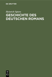 Geschichte des deutschen Romans
