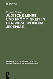 Jüdische Lehre und Frömmigkeit in den Paralipomena Jeremiae - Cover