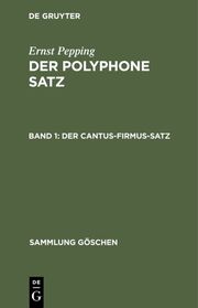 Der cantus-firmus-Satz - Cover