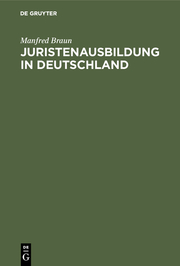 Juristenausbildung in Deutschland - Cover