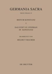 Die Bistümer der Kirchenprovinz Mainz.Das Bistum Konstanz I.Das Stift St.Stephan in Konstanz - Cover