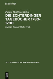Die Echterdinger Tagebücher 1780-1790 - Cover