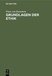 Grundlagen der Ethik - Cover