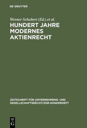 Hundert Jahre modernes Aktienrecht - Cover