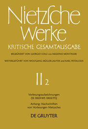 Vorlesungsaufzeichnungen (SS 1869 - WS 1869/70). Anhang: Nachschriften von Vorlesungen Nietzsches - Cover