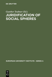 Juridification of Social Spheres - Cover