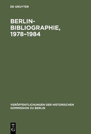 Berlin-Bibliographie, 1978-1984 - Cover
