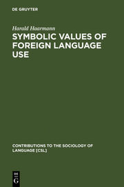 Symbolic Values of Foreign Language Use - Cover