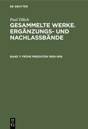 Frühe Predigten 1909-1918 - Cover