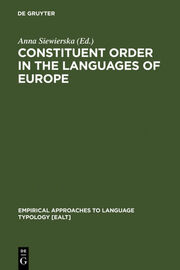 Constituent Order in the Languages of Europe