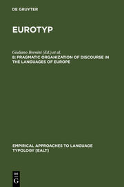 Pragmatic Organization of Discourse in the Languages of Europe - Cover
