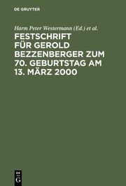 Festschrift für Gerold Bezzenberger zum 70.Geburtstag am 13.März 2000