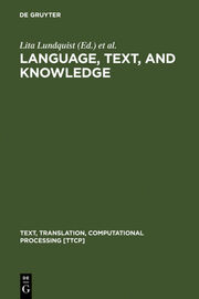 Language, Text and Knowledge - Cover