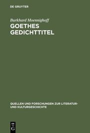 Goethes Gedichttitel
