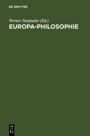 Europa-Philosophie - Cover